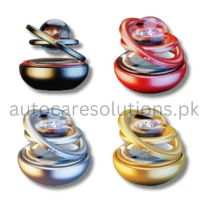Solar Car Air Freshener Interstellar Crystal Rotating Double-ring
