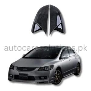 Batman Style Carbon Fiber Side Mirror Covers For Honda Civic Reborn 2007-2012