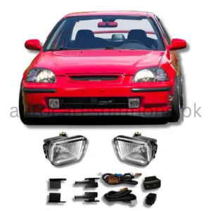 Honda Civic 1995-1998 BUGGATI Fog lamp With Complete Fitting - Wiring