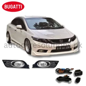 Honda Civic Rebirth 2013-2016 BUGATTI Fog Lamp With Complete Fitting & Wiring