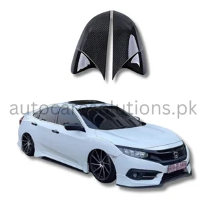 Honda Civic  2017-2021 Batman Style Carbon Fiber Side Mirror Covers